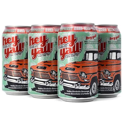  hey y'all raspberry hard iced tea 341 ml - 6 cans airdrie liquor delivery 