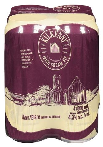 kilkenny cream ale 500 ml - 4 cans airdrie liquor delivery