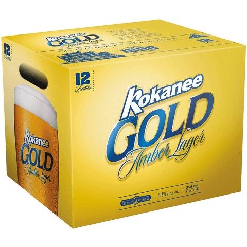  kokanee gold 355 ml - 12 bottles airdrie liquor delivery 