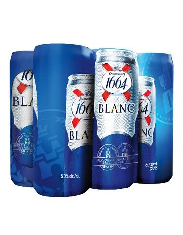 kronenbourg 1664 blanc 330 ml - 6 cans airdrie liquor delivery