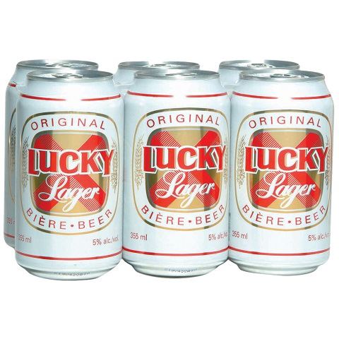 lucky lager 355 ml - 6 cans airdrie liquor delivery