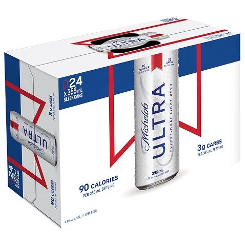 michelob ultra 355 ml - 24 cans airdrie liquor delivery