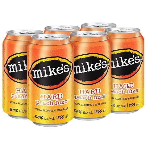 mike's hard peach fuzz 355 ml - 6 cans airdrie liquor delivery