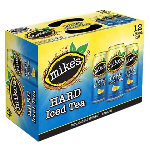 mike's lemon hard iced tea 355 ml -12 cans airdrie liquor delivery