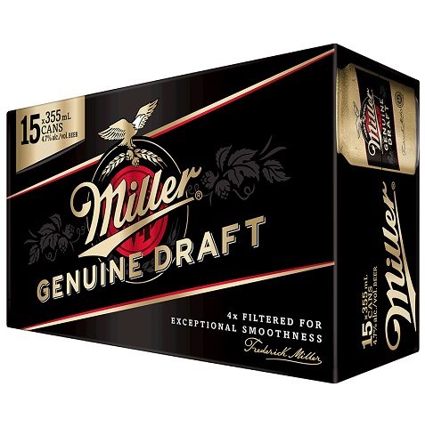 miller genuine draft 355 ml - 15 cans airdrie liquor delivery