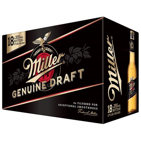 miller genuine draft 355 ml - 18 bottles airdrie liquor delivery