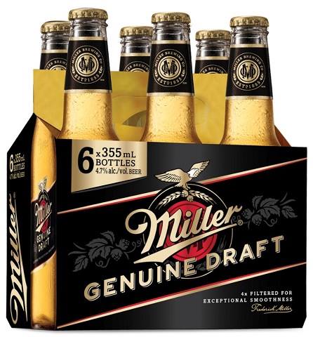 miller genuine draft 355 ml - 6 bottles airdrie liquor delivery