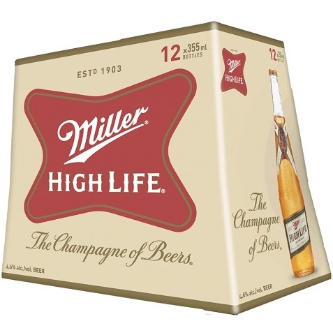 miller high life 355 ml - 12 bottles airdrie liquor delivery
