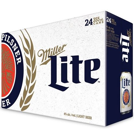 miller lite 355 ml - 24 cans airdrie liquor delivery
