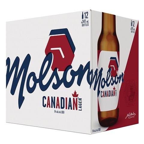 molson canadian 341 ml - 12 bottles airdrie liquor delivery