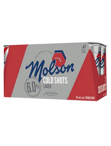 molson canadian cold shot 222 ml - 8 cans airdrie liquor delivery