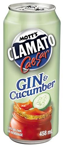 mott's clamato caesar gin & cucumber 458 ml single can airdrie liquor delivery