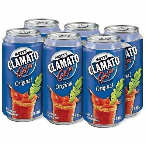 mott's clamato caesar original 341 ml - 6 cans airdrie liquor delivery