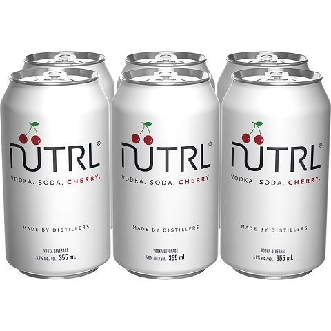 nutrl vodka soda cherry 355 ml - 6 cans airdrie liquor delivery