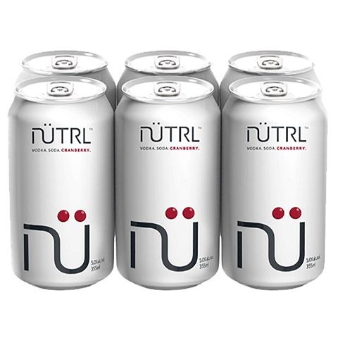 nutrl vodka soda cranberry 355 ml - 6 cans airdrie liquor delivery