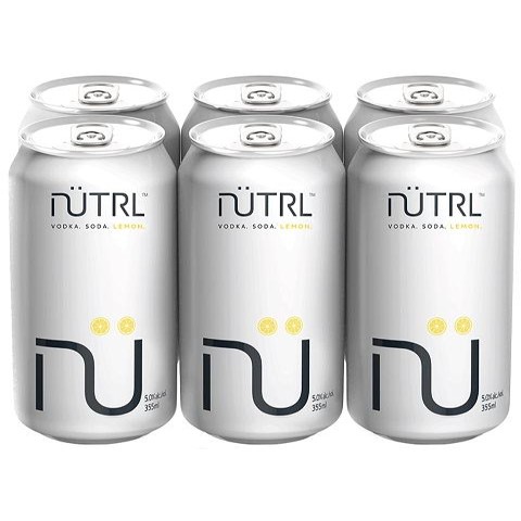 nutrl vodka soda lemon 355 ml - 6 cans airdrie liquor delivery