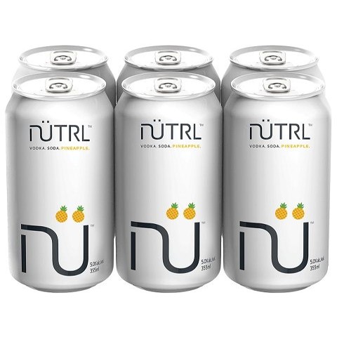 nutrl vodka soda pineapple 355 ml - 6 cans airdrie liquor delivery
