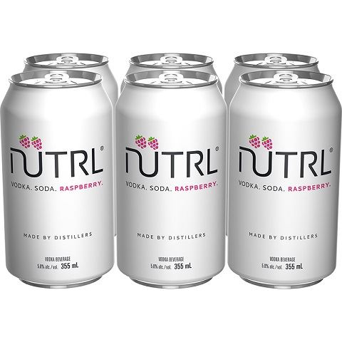 nutrl vodka soda raspberry 355 ml - 6 cans airdrie liquor delivery