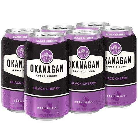 okanagan black cherry 355 ml - 6 cans airdrie liquor delivery