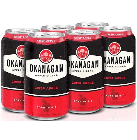 okanagan crisp apple 355 ml - 6 cans airdrie liquor delivery