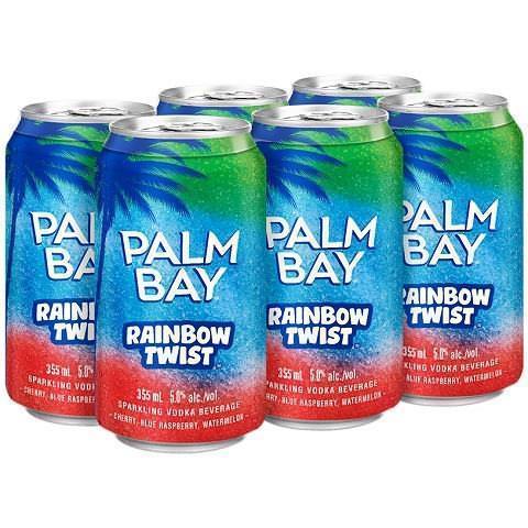 palm bay rainbow twist 355 ml - 6 cans airdrie liquor delivery