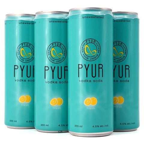 pyur vodka soda fresh 355 ml - 6 cans airdrie liquor delivery