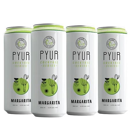 pyur vodka soda margarita 355 ml - 6 cans airdrie liquor delivery