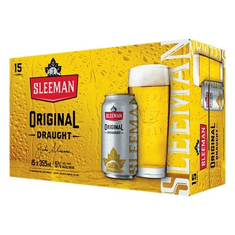 sleeman original draught 355 ml - 15 cans airdrie liquor delivery