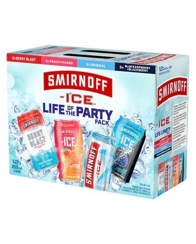 smirnoff ice life of the party pack 355 ml - 12 cans airdrie liquor delivery
