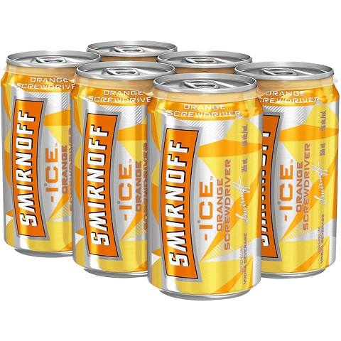  smirnoff ice orange screwdriver 355 ml - 6 cans airdrie liquor delivery 