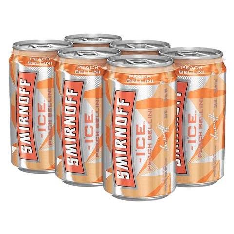 smirnoff ice peach bellini 355 ml - 6 cans airdrie liquor delivery
