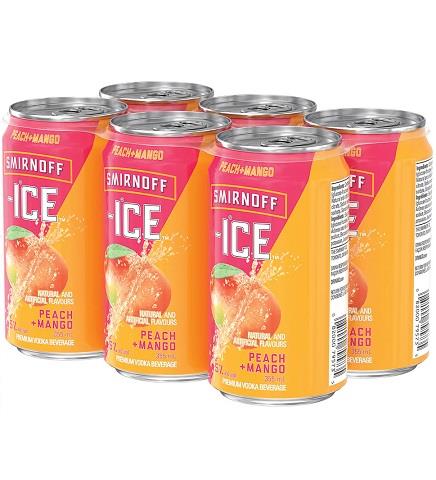 smirnoff ice smash peach & mango 355 ml - 6 cans airdrie liquor delivery