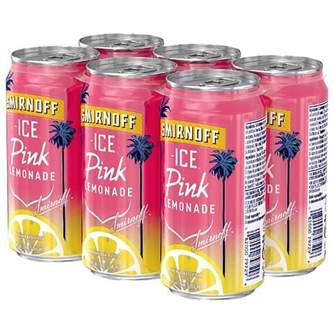 smirnoff ice smash pink lemonade 355 ml - 6 cans airdrie liquor delivery
