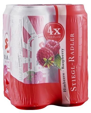 stiegl raspberry radler 500 ml - 4 cans airdrie liquor delivery