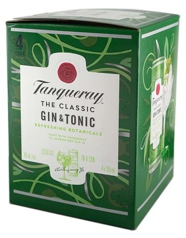 tanqueray gin & tonic 355 ml - 4 cans airdrie liquor delivery