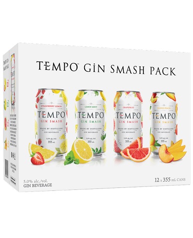 tempo gin smash pack 355 ml - 12 cans airdrie liquor delivery