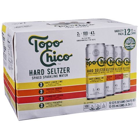 topo chico hard seltzer variety pack 355 ml - 12 cans airdrie liquor delivery