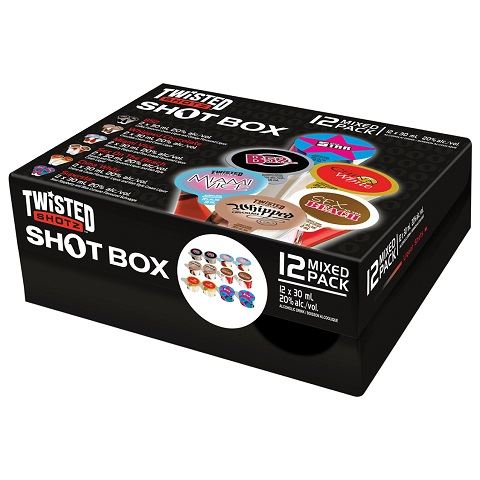twisted shotz box 30 ml - 12 pack airdrie liquor delivery