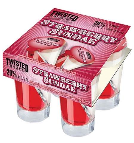 twisted shotz strawberry sundae 30 ml 4 pack airdrie liquor delivery