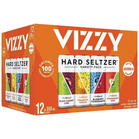 vizzy hard seltzer variety pack 355 ml - 12 cans airdrie liquor delivery