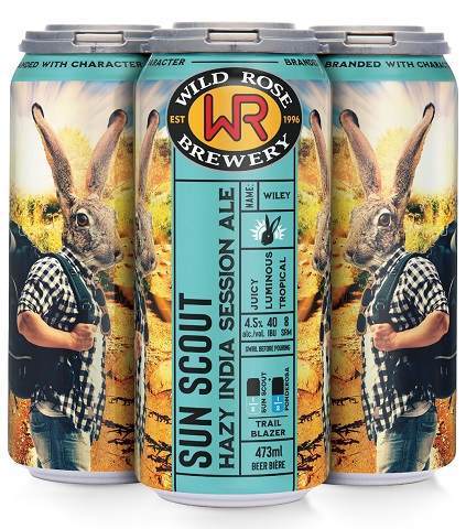 wild rose sun scout hazy ale 473 ml - 4 cans airdrie liquor delivery