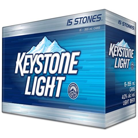 keystone light 355 ml - 15 cans airdrie liquor delivery